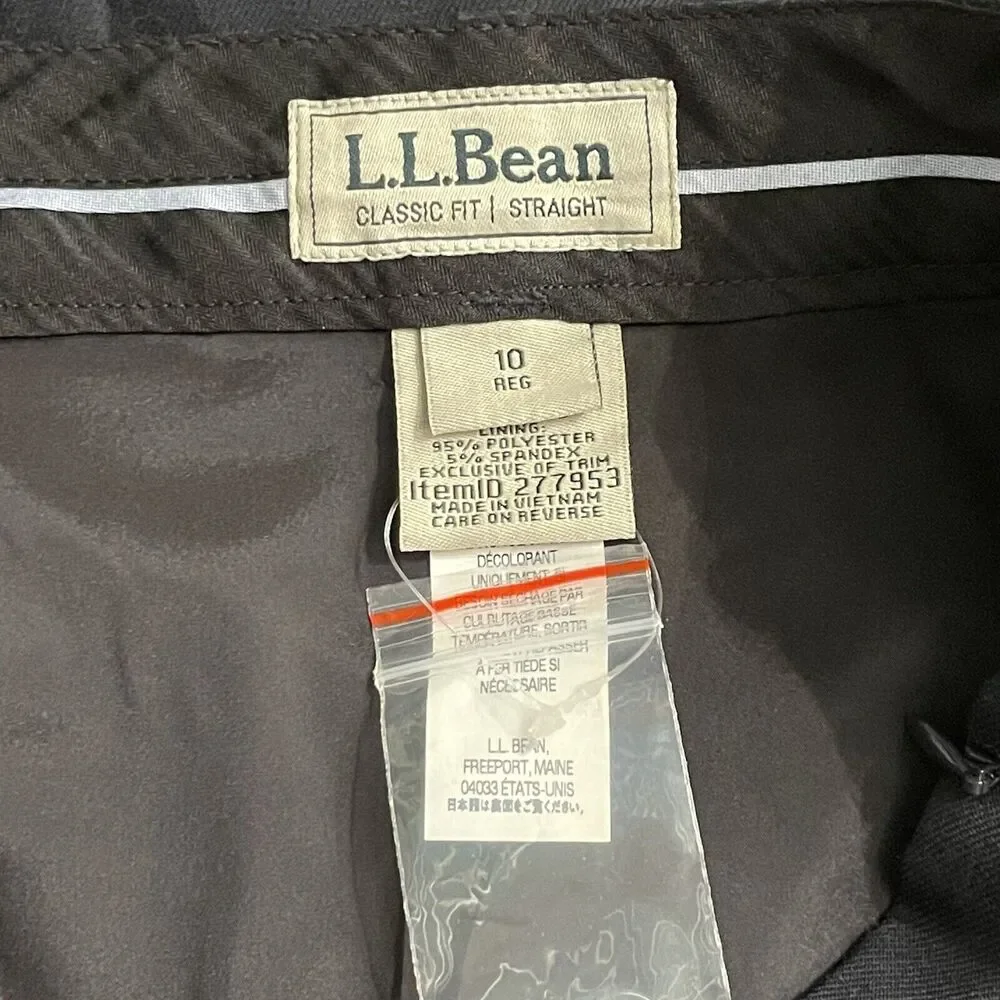LL Bean Skirt 100% Wool Straight Classic‎ Fit Lined Women’s Sz 10 NWOT